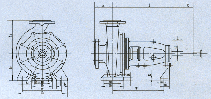 IS、IR型泵是卧式单级单吸清水离心泵(图4)
